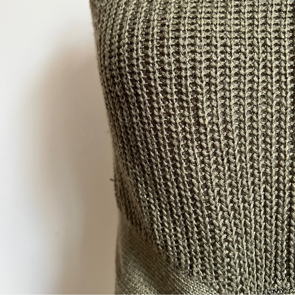 Love Tree Knotted Twist Front Knitted Cami in Olive Green Size Large - Picture 4 of 6